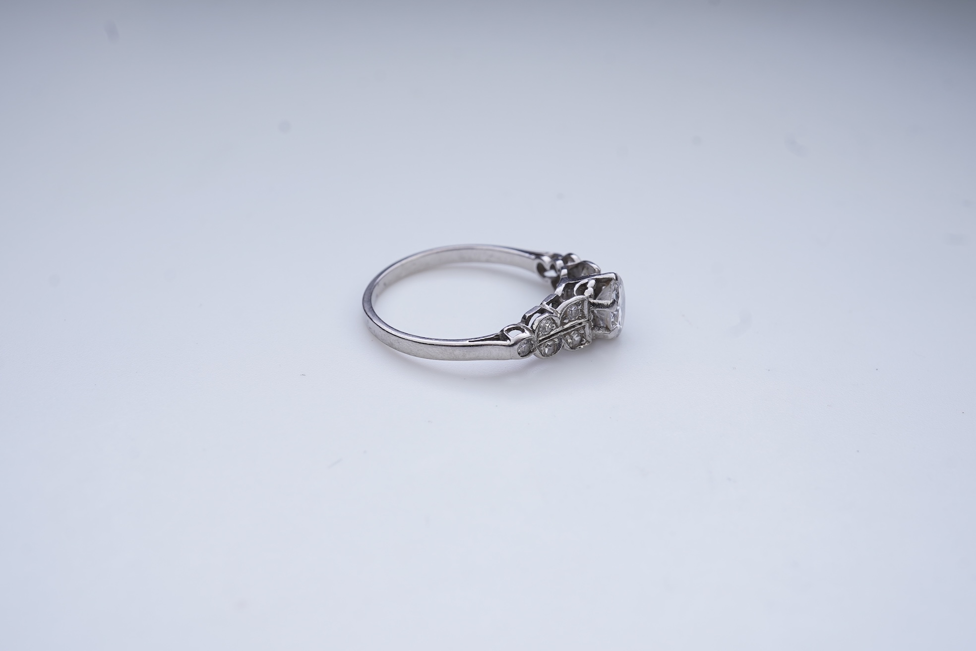 A diamond ring, mid 20th century